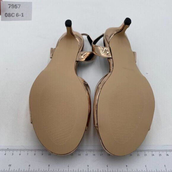 Women Comfy Slingback Kitten Low Heels Elegant Peep Toe Single Strap Sandals - Picture 7 of 8